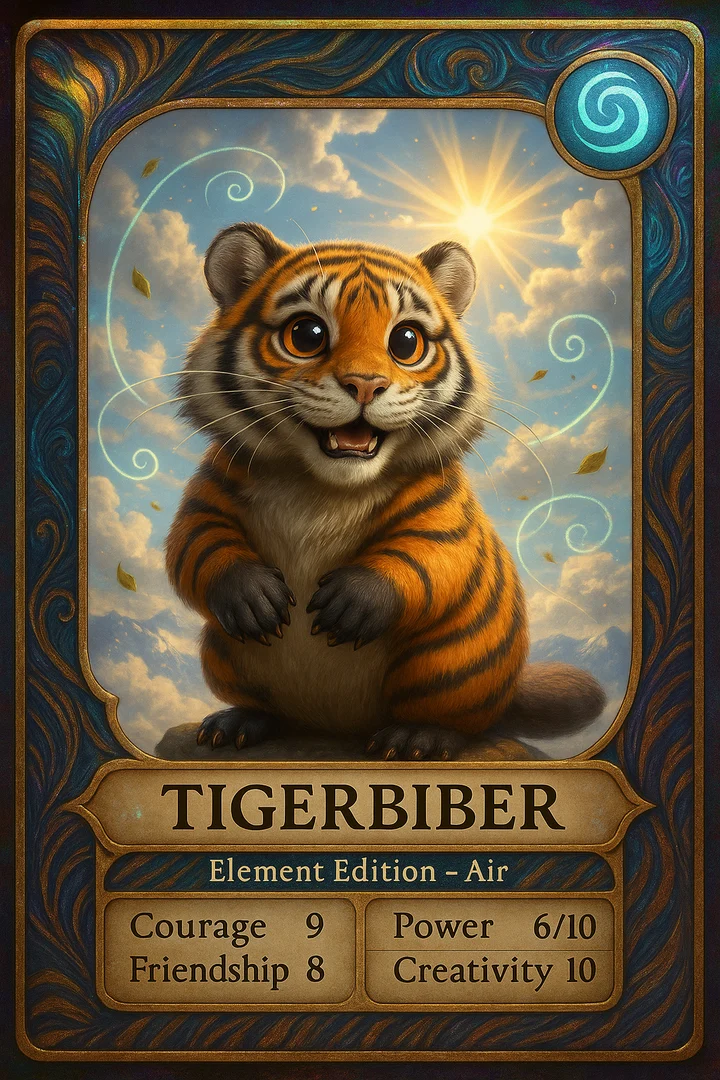 Tigerbiber Sammelkarte Element Luft